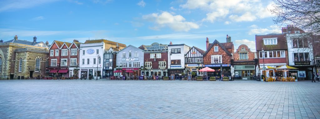 Salisbury market place in Salisbury Wiltshire